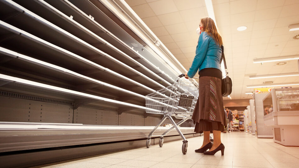 Empty Grocery Shelves